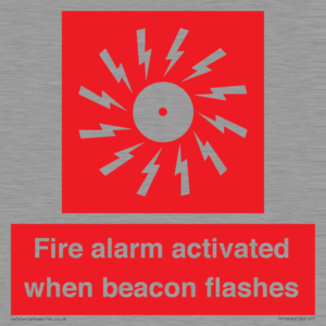 Fire alarm activated when beacon flashes